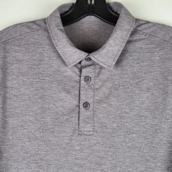 Lululemon Evolution Polo Shirt Mens Small Purple Performance Golf Travel - Picture 3 of 10